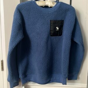 Abercrombie Kids fuzzy blue pullover. Boys Size 11/12. Excellent condition.